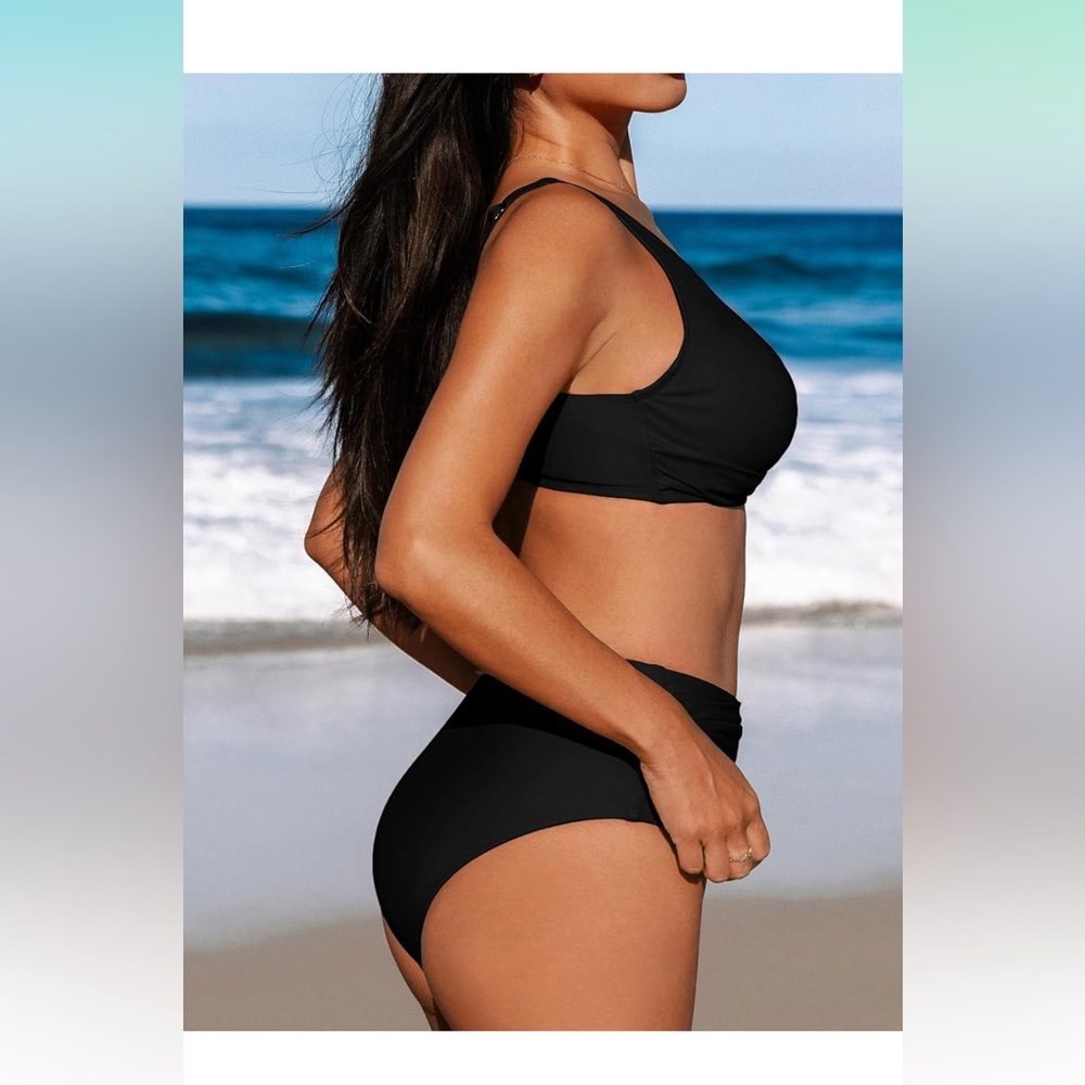 Cupshe Black Bikini Set